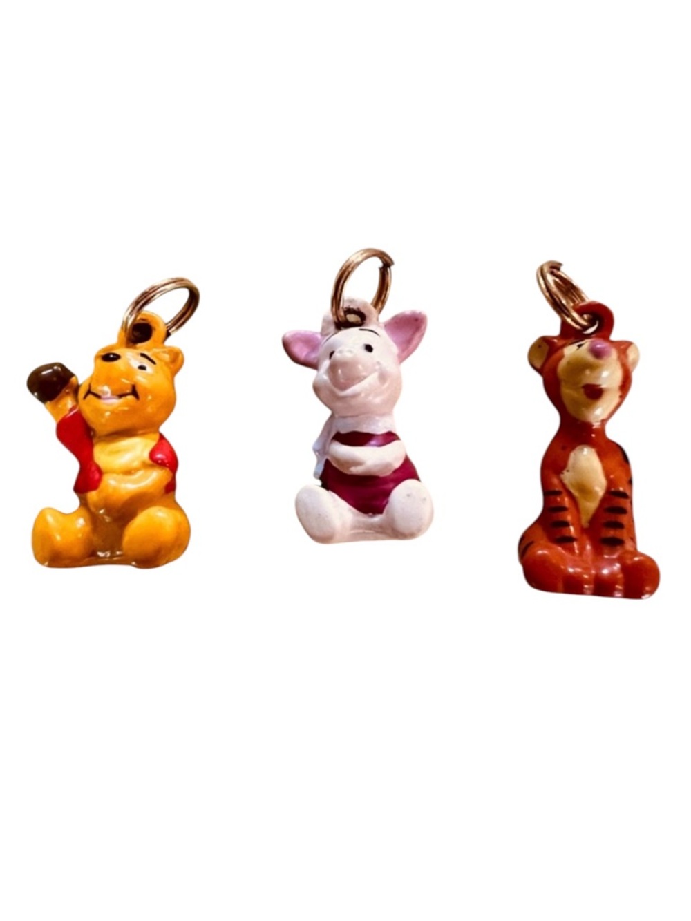 3 Vintage Winnie-the-Pooh Charms Pooh Bear Piglet Tigger Adorable Cute Nostalgia